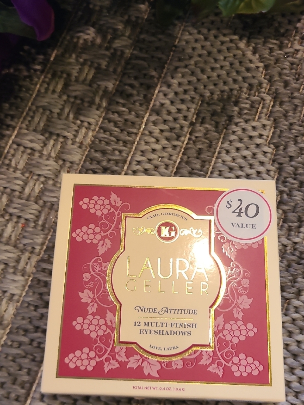 Brand NEW Laura Geller Pink & Gold Nude Attitude Eyeshadow 12-color Palette